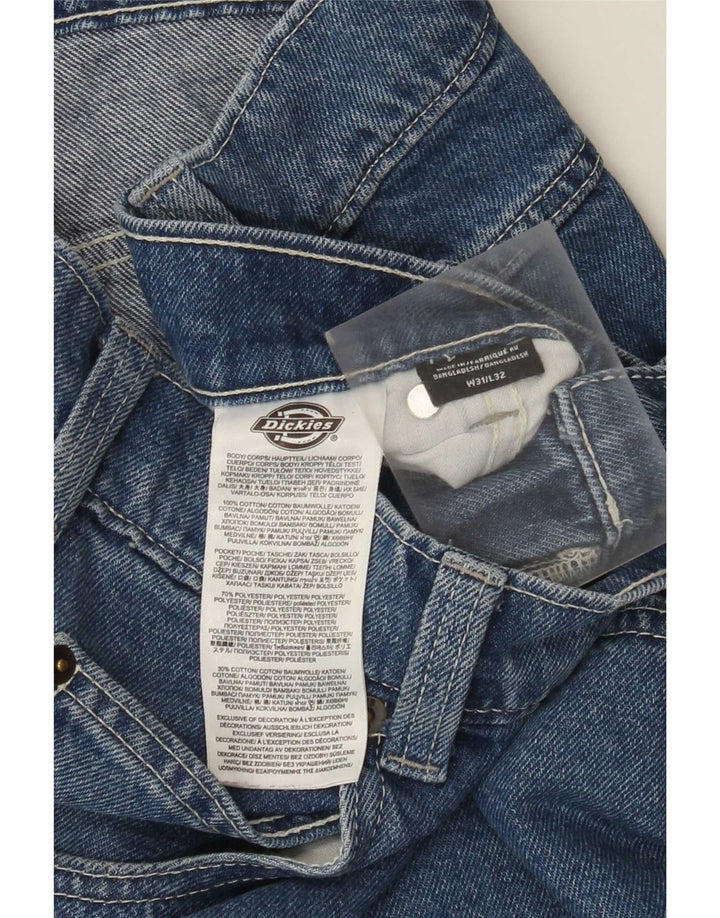 Dickies Herre Cargo Straight Jeans W31 L32 Blå Bomuld