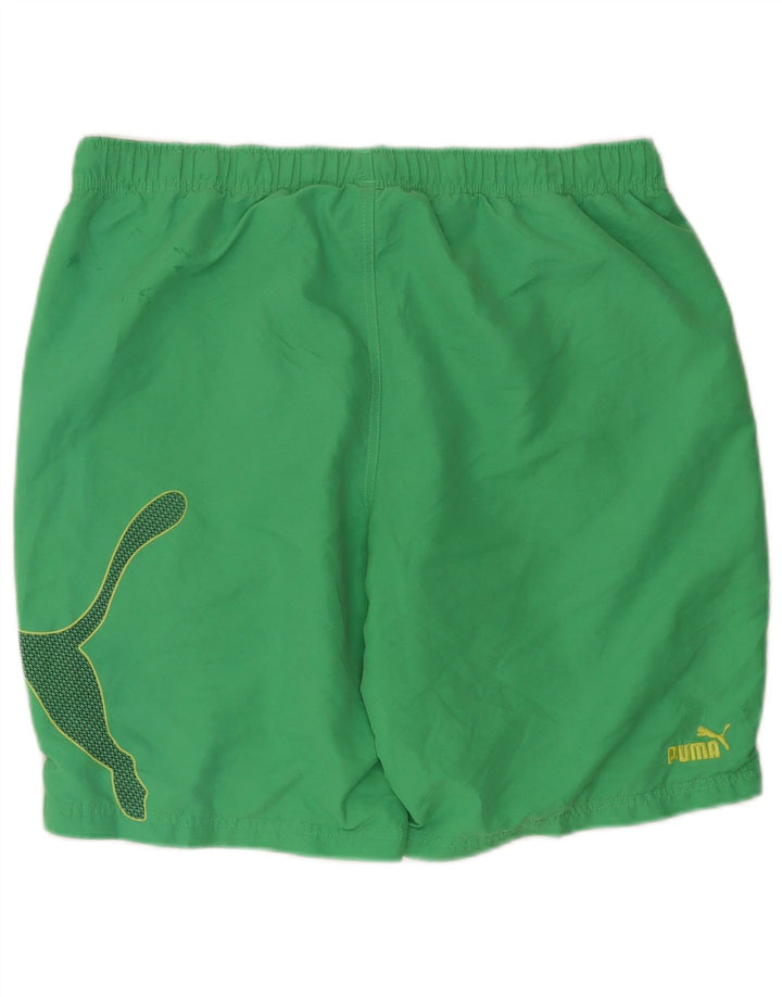 PUMA Mens Graphic Swimming Shorts Large  Green