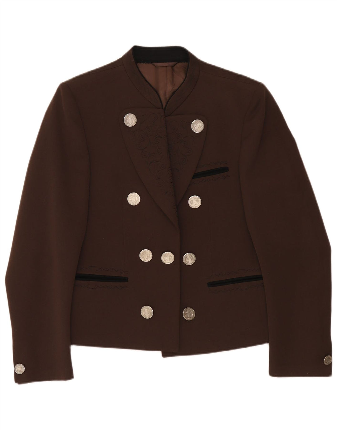 Vintage Dame Blazer Jacket UK 14 Medium Brown