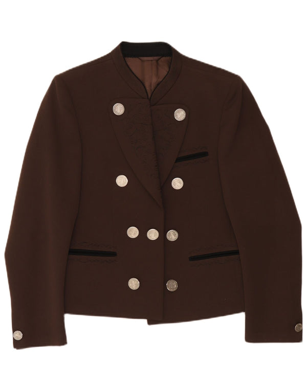 Vintage Dame Blazer Jacket UK 14 Medium Brown