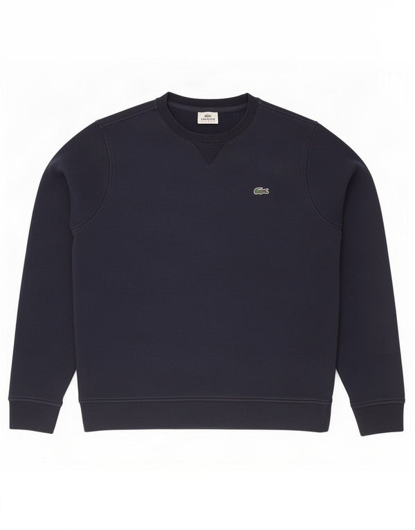 Lacoste Herre Sweatshirt Jumper Størrelse 4 Medium Navyblå Bomuld