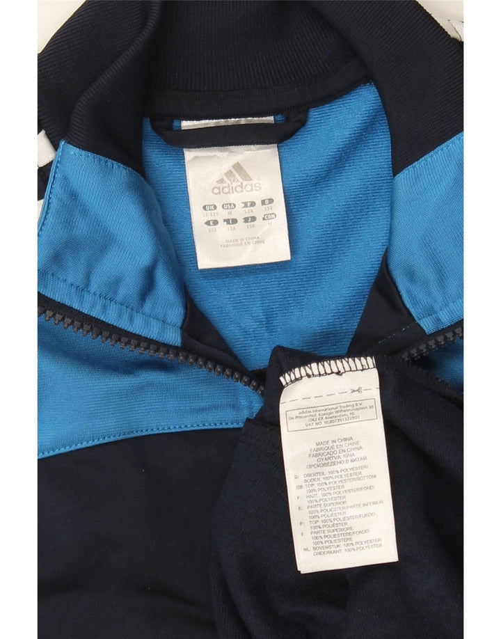 ADIDAS Grafisk træningsdragt topjakke til drenge 11-12 år Blå Colourblock