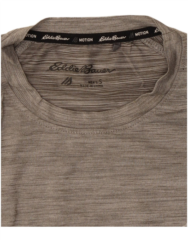 EDDIE BAUER Herre T-Shirt Top Lille Grå Flecked