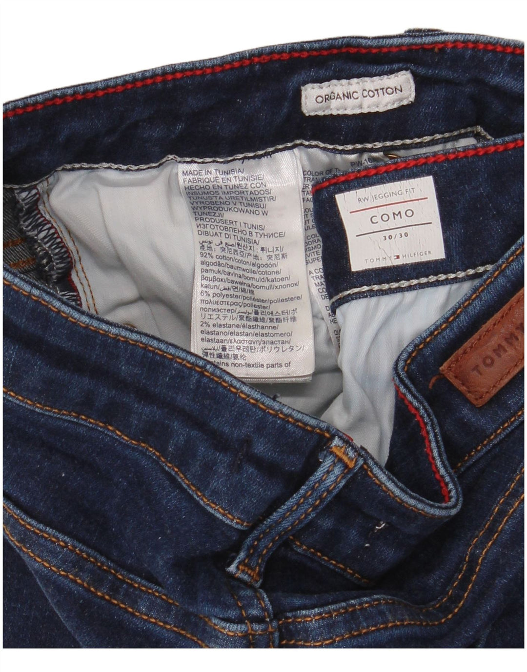 TOMMY HILFIGER Dame Como Jegging Jeans W30 L30 Marineblå Bomuld