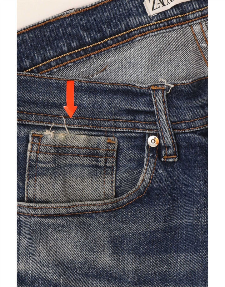 Zara Herre Slim Jeans EU 42 Large W32 L30 Blå