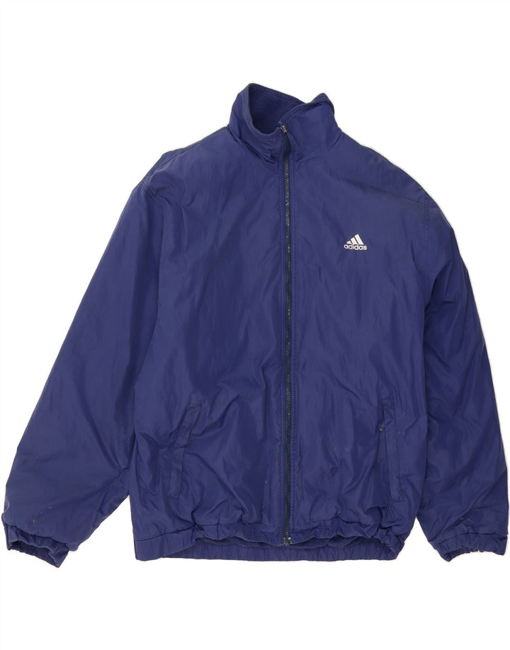 ADIDAS Mens Bomber Jacket UK 42/44 Large Blue Polyester Vintage Adidas and Second-Hand Adidas from Messina Hembry 