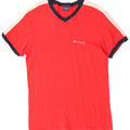 CHAMPION Mens T-Shirt Top 2XL Red Colourblock Cotton