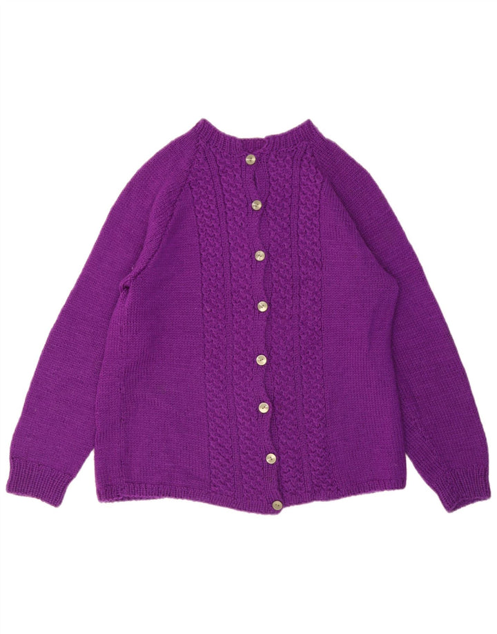 Vintage dame cardigan sweater UK 14 Medium Purple
