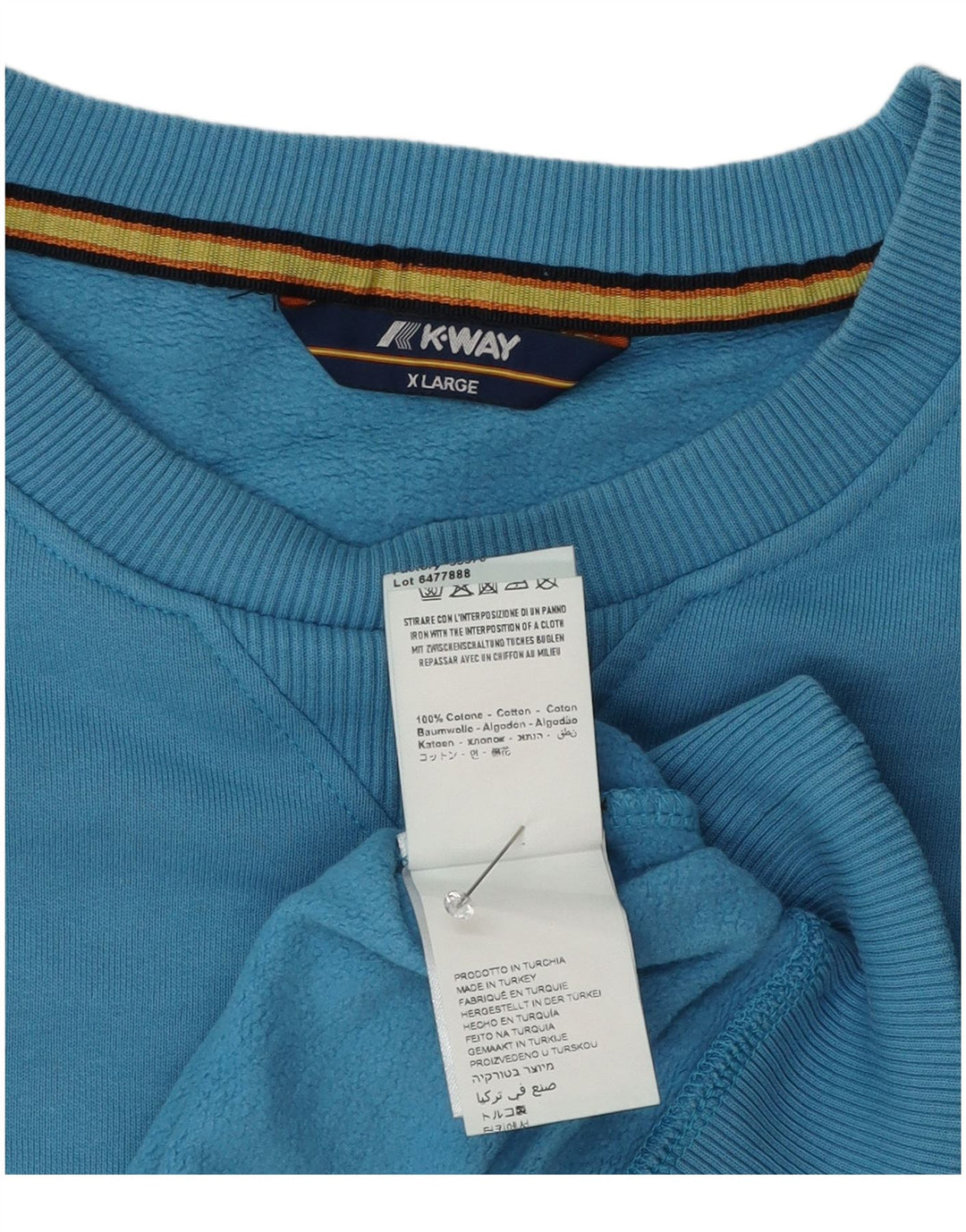K-Way Herre Sweatshirt Jumper XL Blå Bomuld