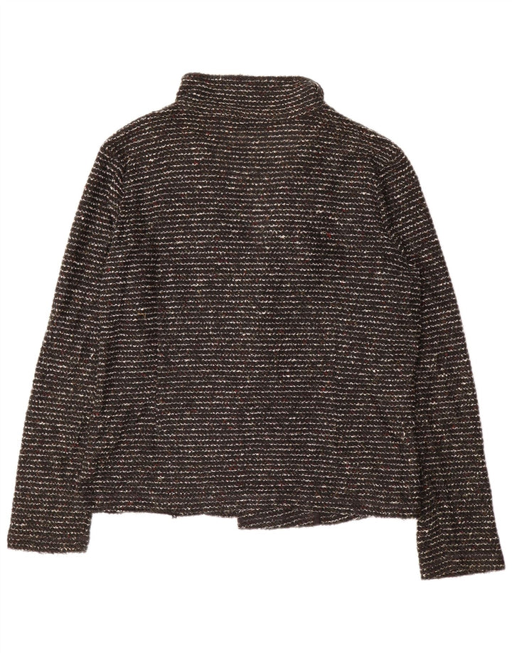 Marks & Spencer Womens Open Cardigan Sweater UK 20 2XL Sort Flecked