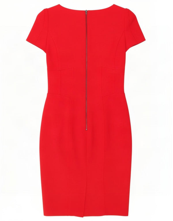 Marks & Spencer Womens Sheath Dress UK 8 Small Red Polyester