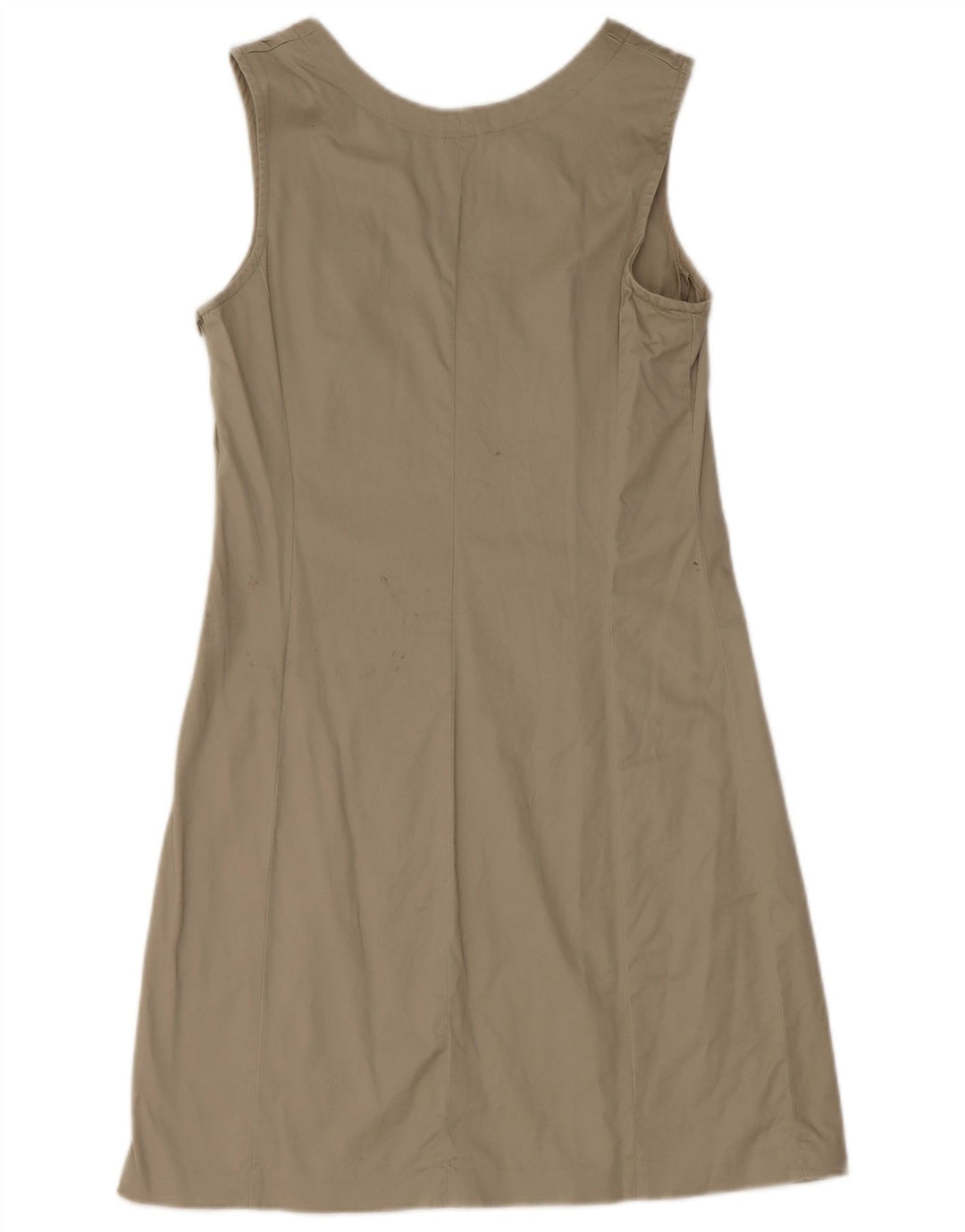 Benetton Kvinders Ærmeløs Skede Kjole UK 12 Medium Khaki