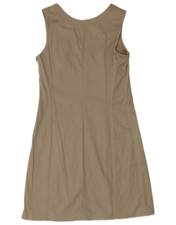 Benetton Kvinders Ærmeløs Skede Kjole UK 12 Medium Khaki