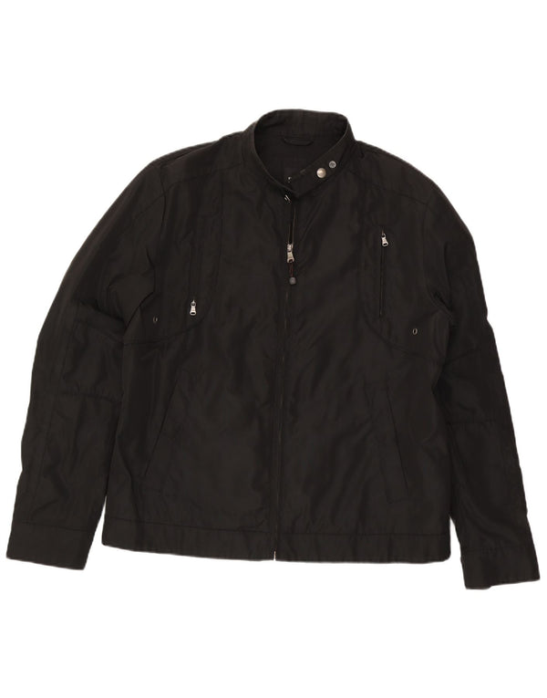 Hugo Boss Mens Bomber Jacket EU 54 2XL Black Polyester