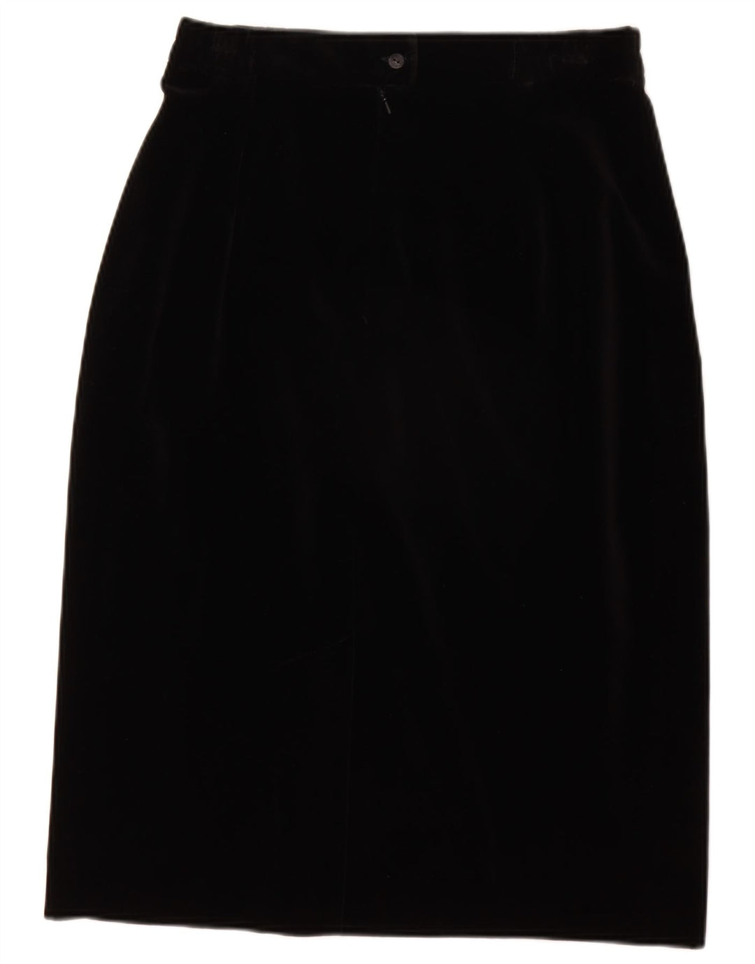 LIBRA Womens High Waist Velvet Pencil Skirt UK 16 Large W28 Black Bomuld
