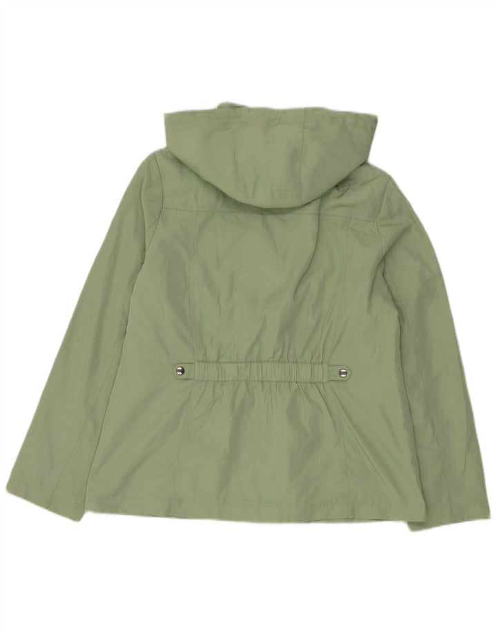 Marks & Spencer Dame Hooded Utility Jacket UK 14 Large Green Polyester