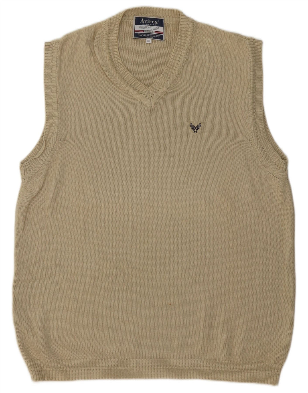 Avirex Herrevest Tank Top XL Beige Bomuld