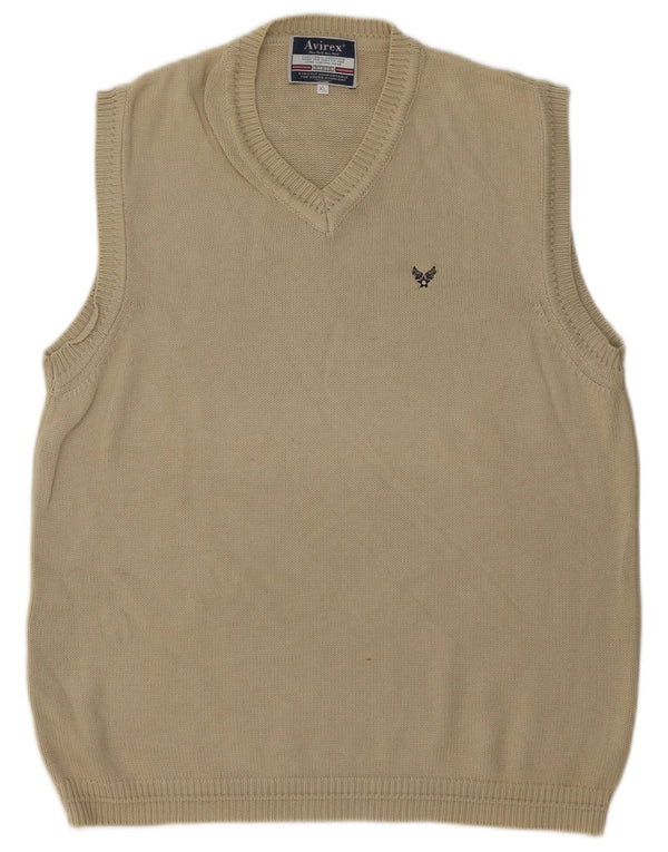 Avirex Herrevest Tank Top XL Beige Bomuld