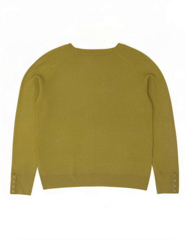 Marks & Spencer Dame Boat Neck Jumper Sweater UK 16 Stor Khaki Akryl