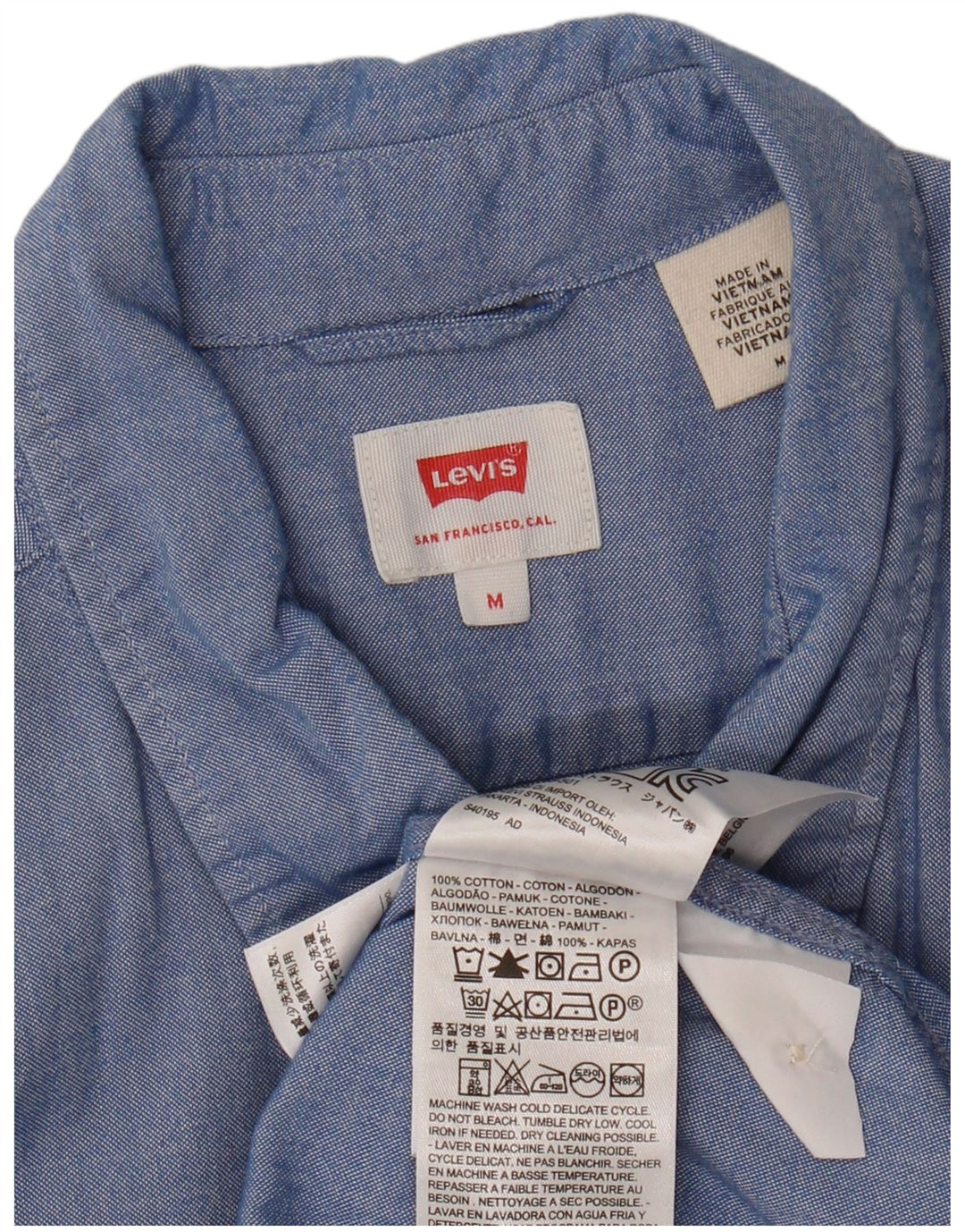 LEVI'S Mens Shirt Medium Blue Cotton