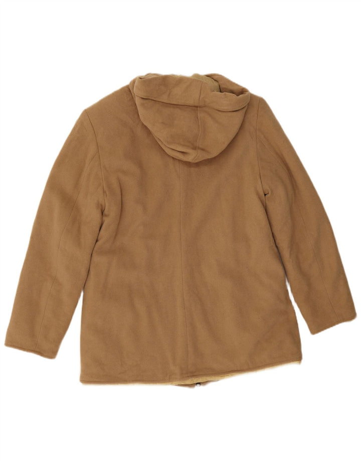 Guess Dame Hooded Parka Jacket UK 14 Stor Beige Nylon