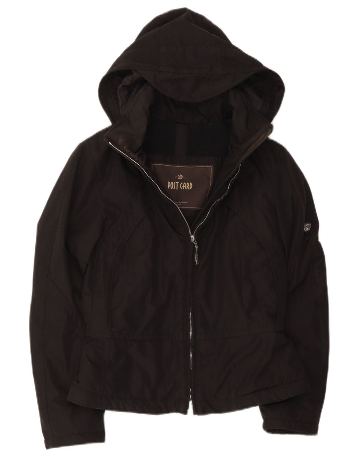 Postkort Dame Hooded Bomber Jacket UK 6 XS Sort Polyamid