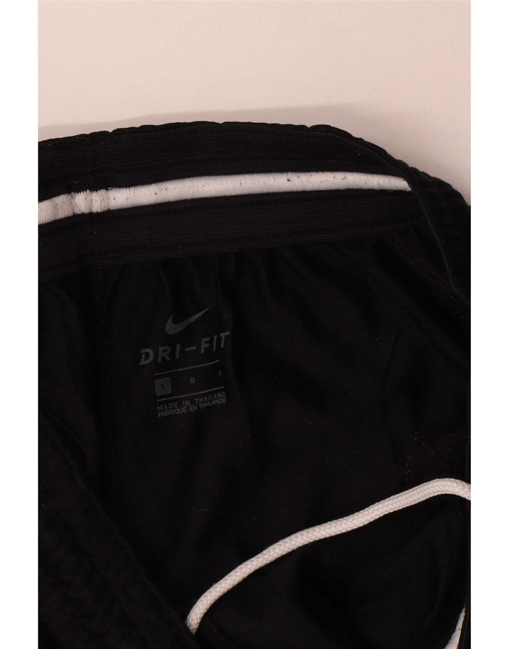Nike Herre Dri Fit grafiske sportsshorts store sorte polyester