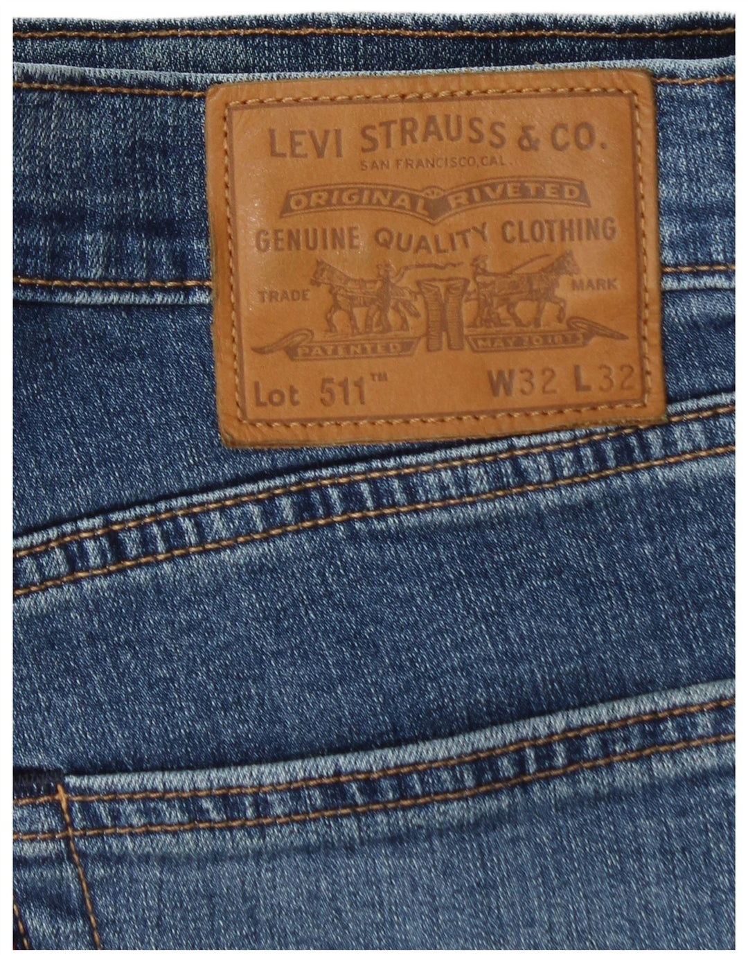 Levi's Herre 511 Slim Jeans W32 L32 Blå Bomuld