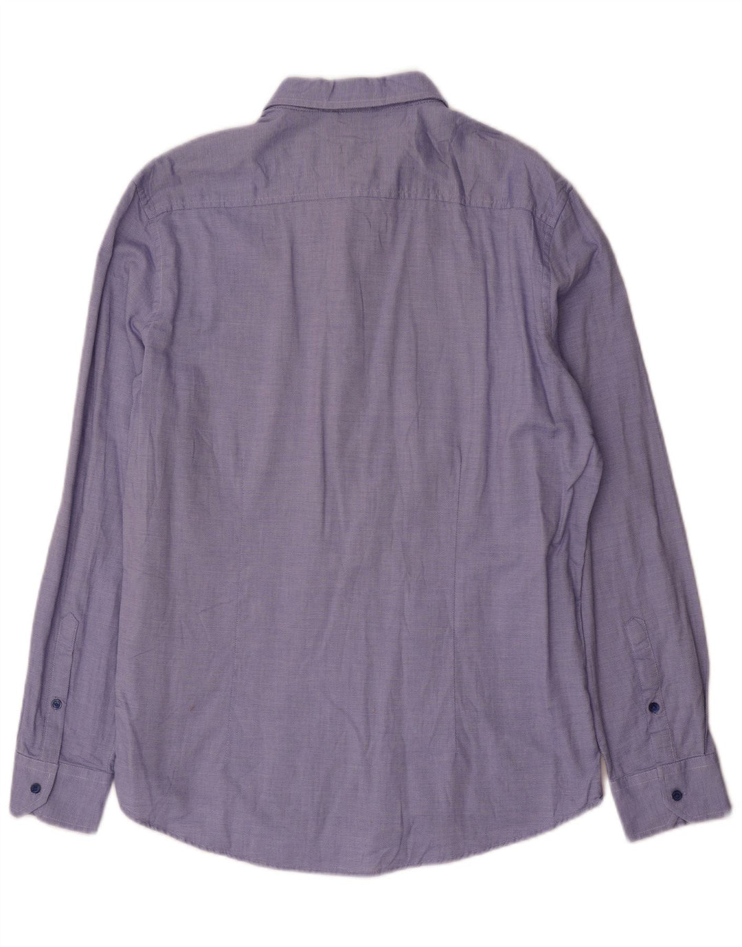 Dacks herre Slim Fit skjorte XL blå plettet bomuld