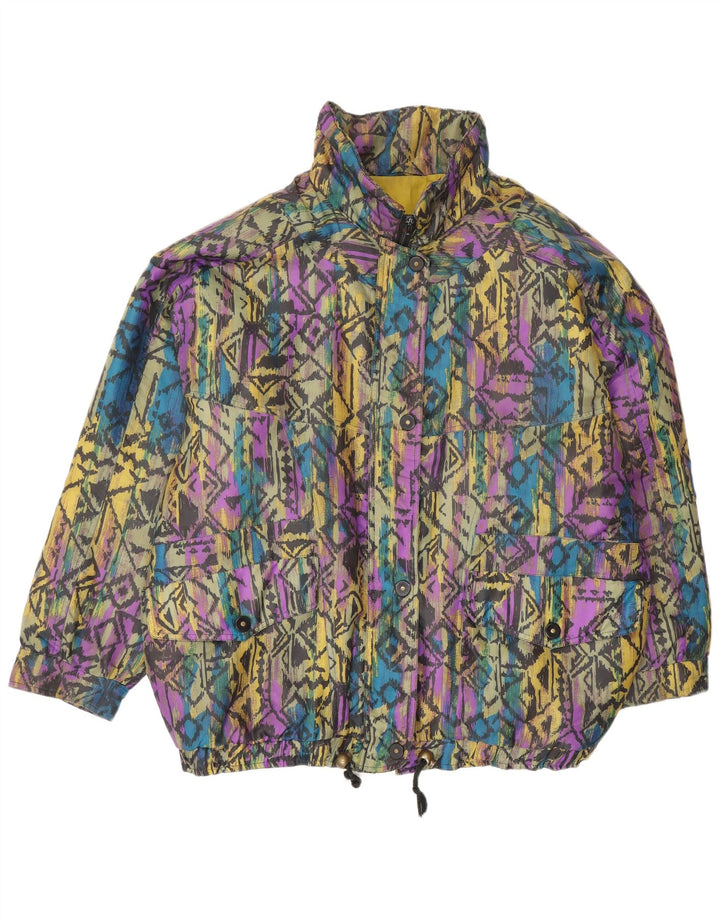 Vintage vindjakke til kvinder EU 40 Medium Flerfarvet Geometrisk
