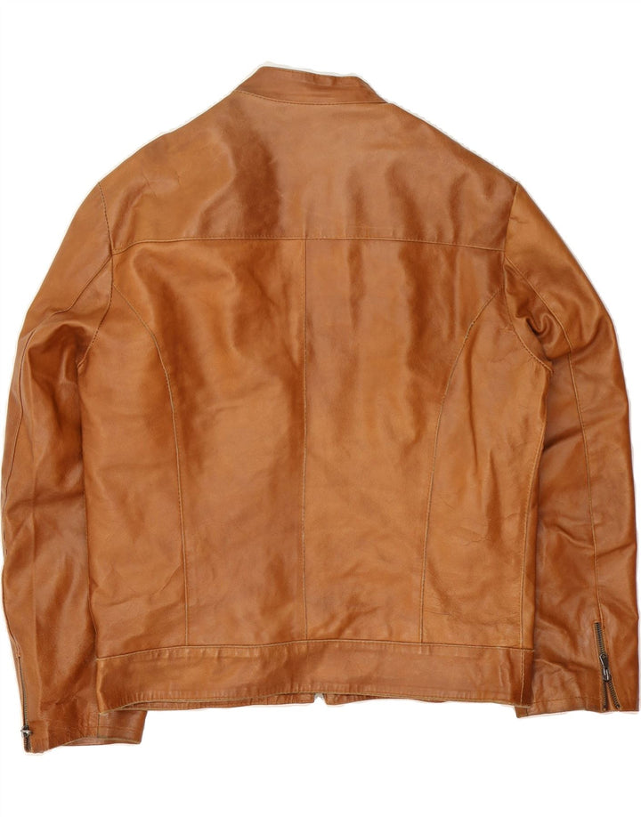 MASTERPELLE Mens Leather Jacket UK 40 Large Brown Leather Vintage Masterpelle and Second-Hand Masterpelle from Messina Hembry 