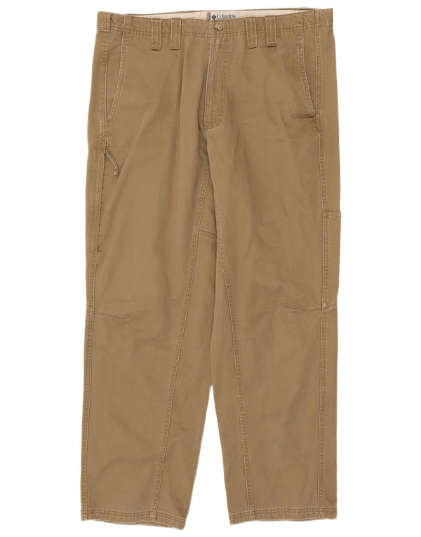 Columbia Herre Loose Fit Cargo Bukser W38 L32 Beige Bomuld