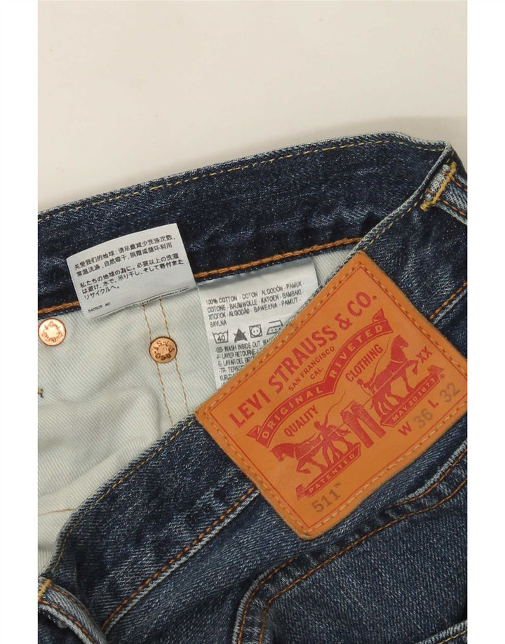 Levi's Herre 511 Slim Jeans W36 L32 Blå Bomuld