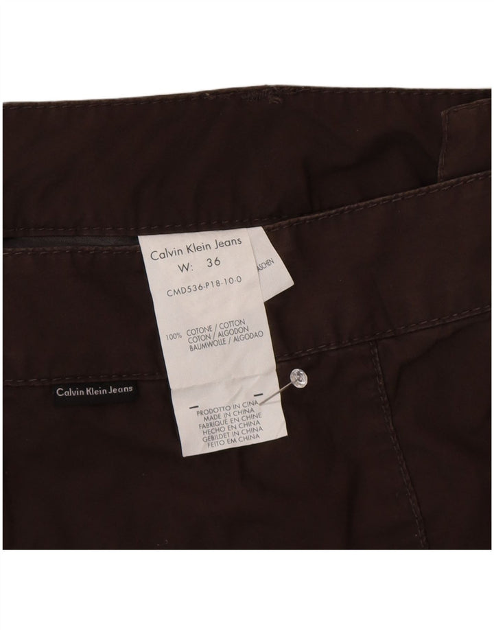 Calvin Klein Herre Chino Shorts W36 Stor Brun Bomuld
