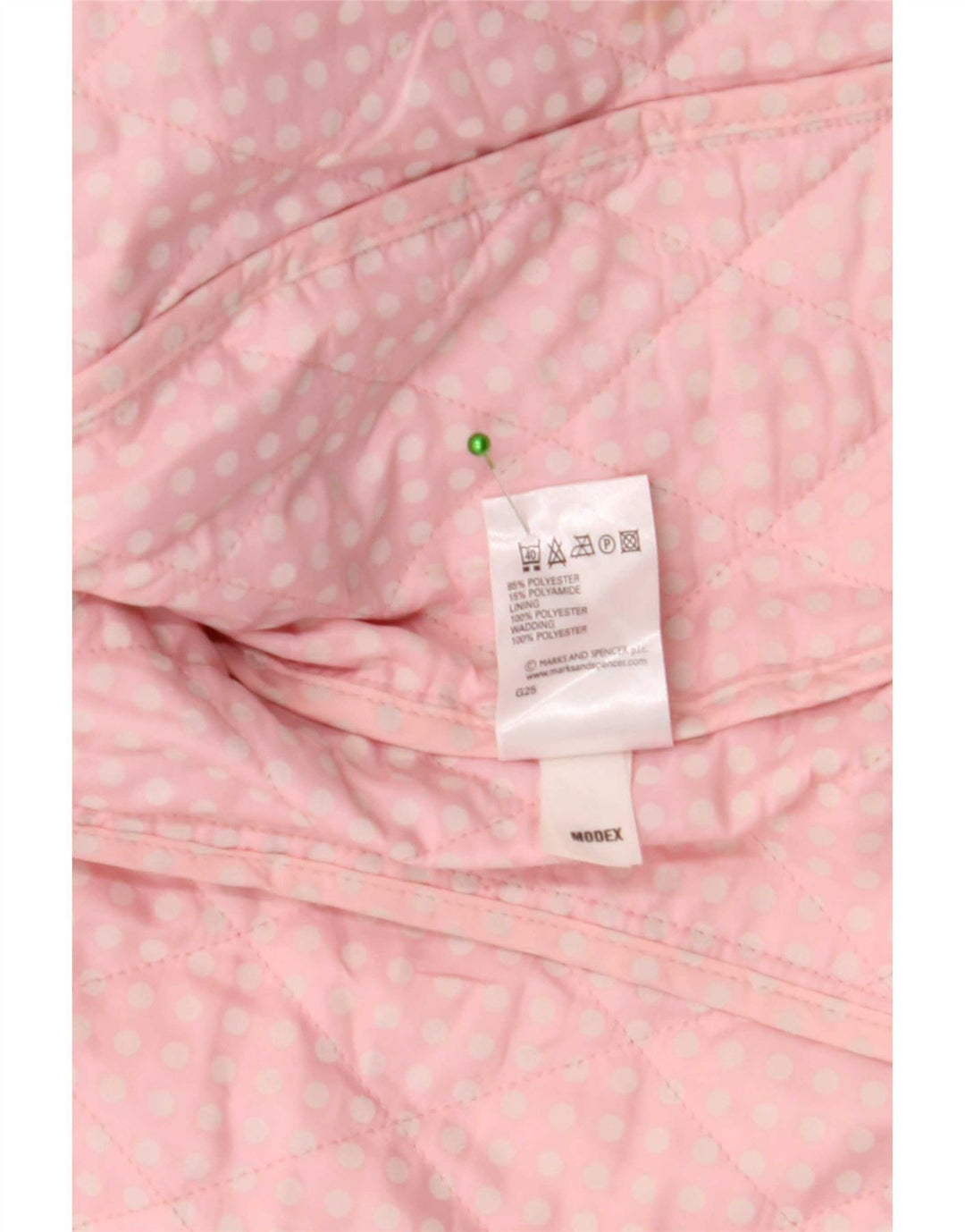 Marks & Spencer Quiltet jakke til kvinder UK 10 Small Pink Polyester