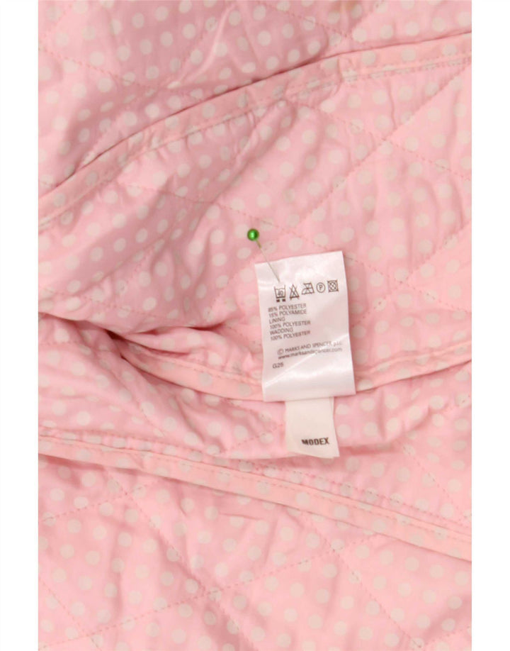 Marks & Spencer Quiltet jakke til kvinder UK 10 Small Pink Polyester