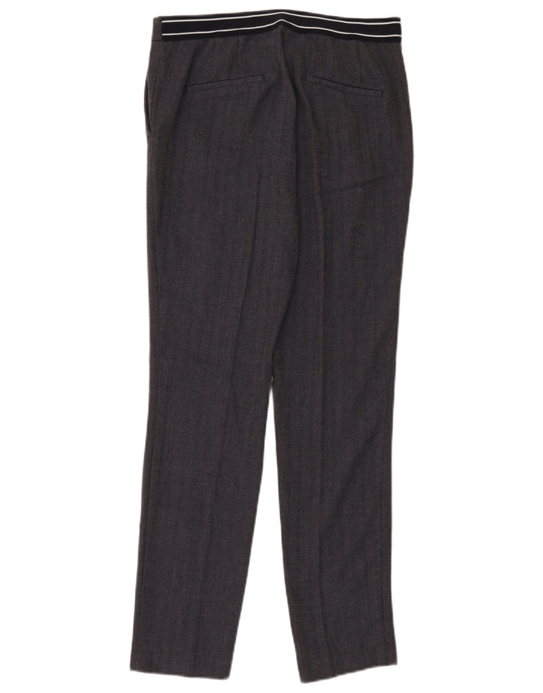 Zara Dame Slim Chino Bukser Large W30 L28 Sort sildebenspolyester