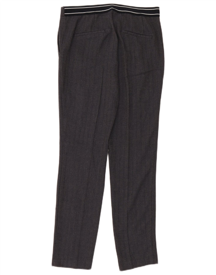 Zara Dame Slim Chino Bukser Large W30 L28 Sort sildebenspolyester