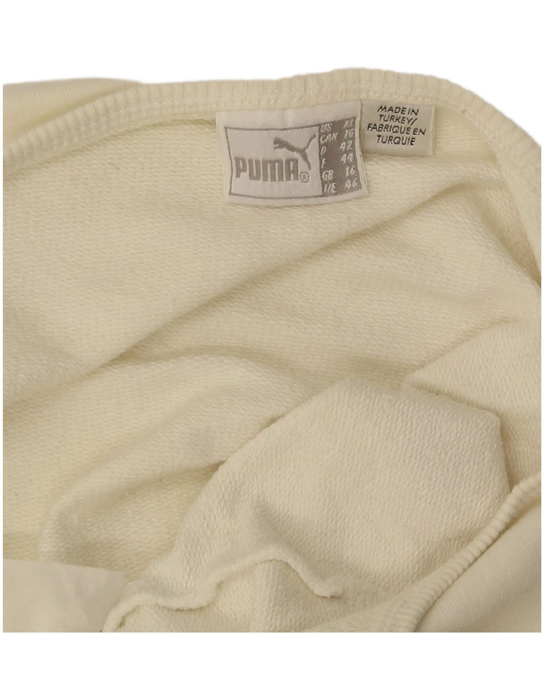 Puma Dame Grafisk Crop Halter Top UK 16 Large Off White