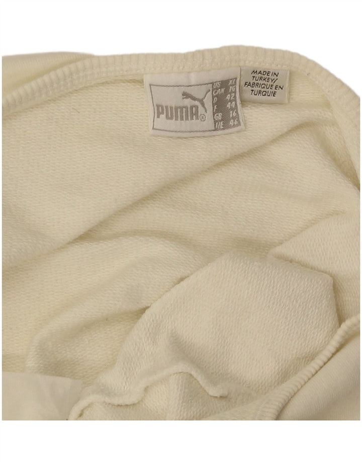 Puma Dame Grafisk Crop Halter Top UK 16 Large Off White