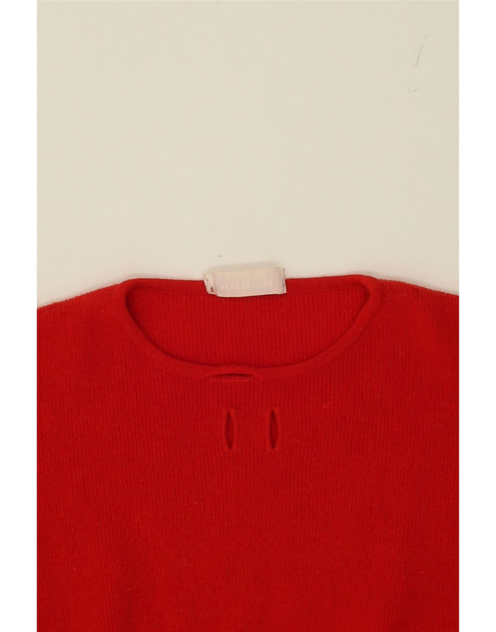 VINTAGE Womens Crew Neck Jumper Sweater IT 44 Medium Red Vintage Vintage and Second-Hand Vintage from Messina Hembry 