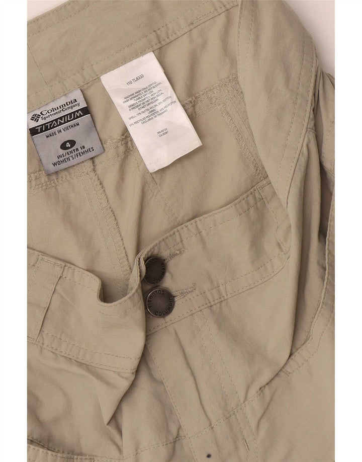 Columbia Dame Titanium Cargo Shorts US 4 Small W32 Beige Nylon