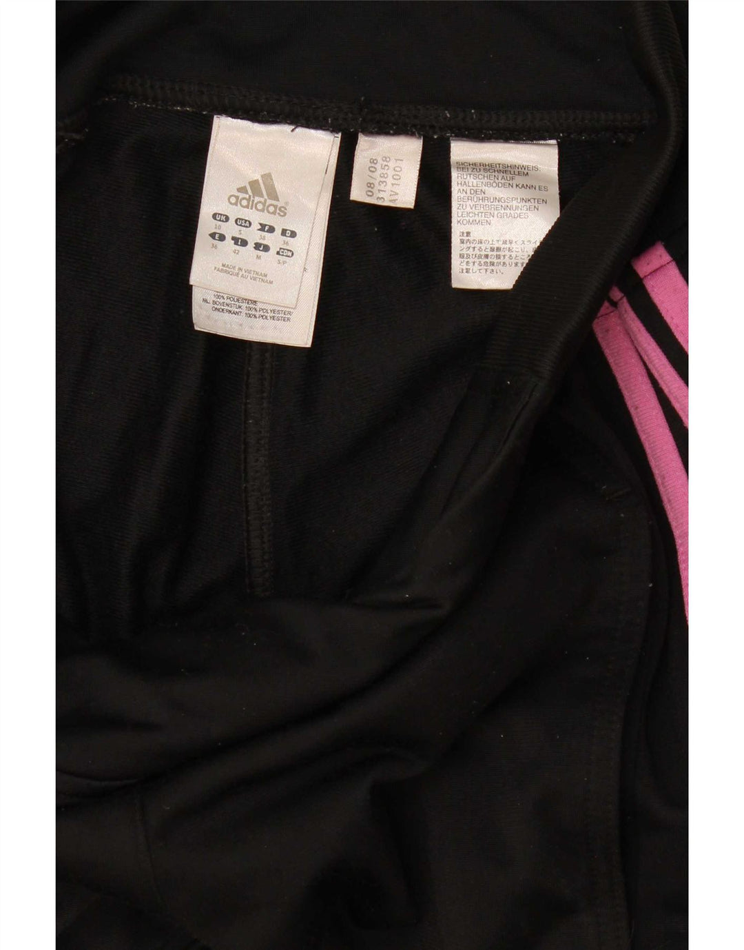 Adidas Træningsdragtsbukser til kvinder UK 10 Small Black Polyester