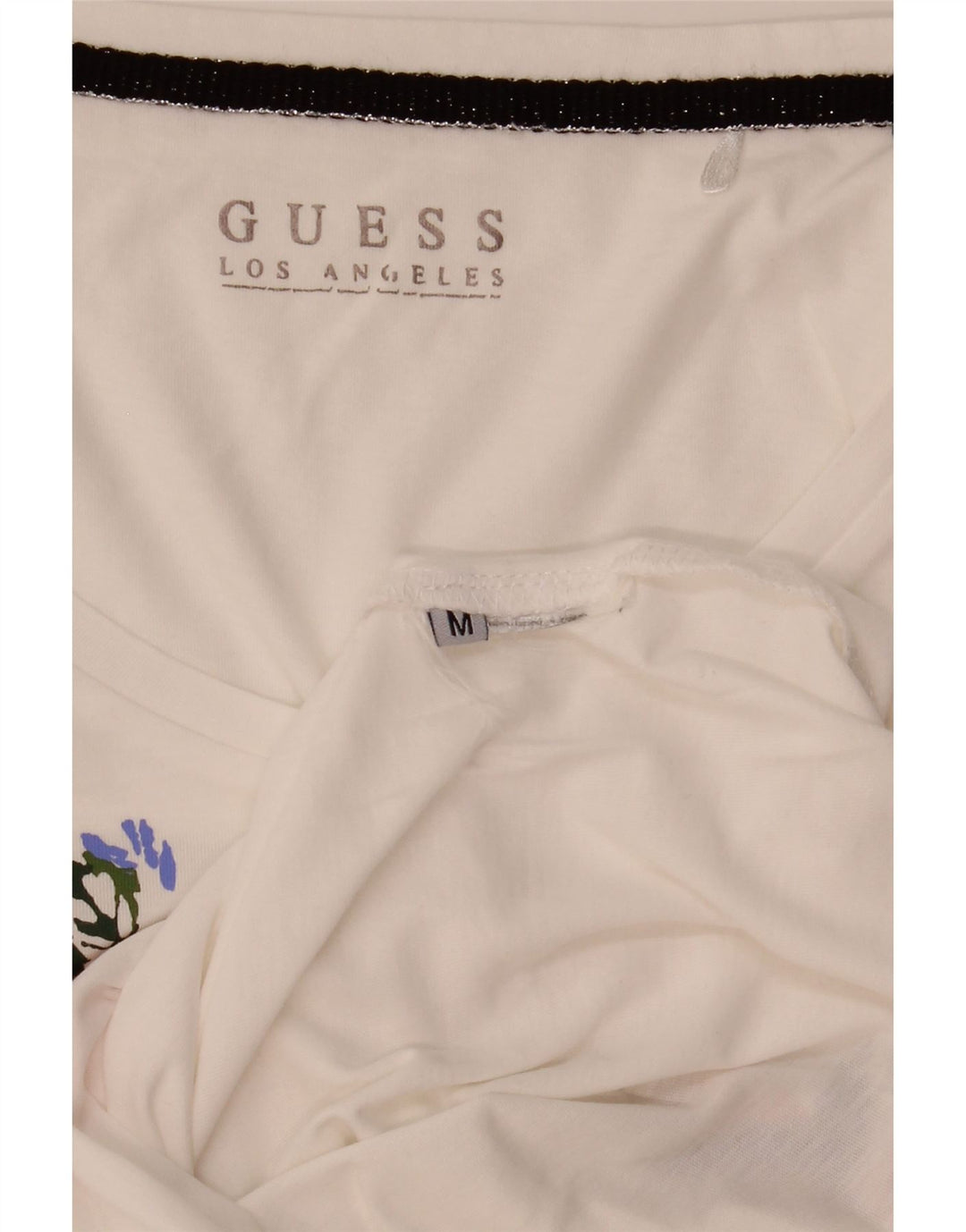 Guess Grafisk T-shirt top til kvinder UK 12 Medium White