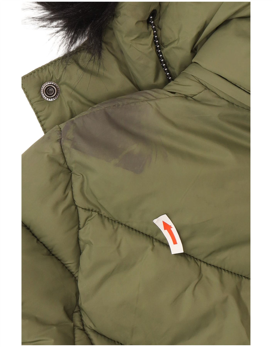 Superdry Polstret hættejakke til kvinder UK 8 Lille grøn nylon