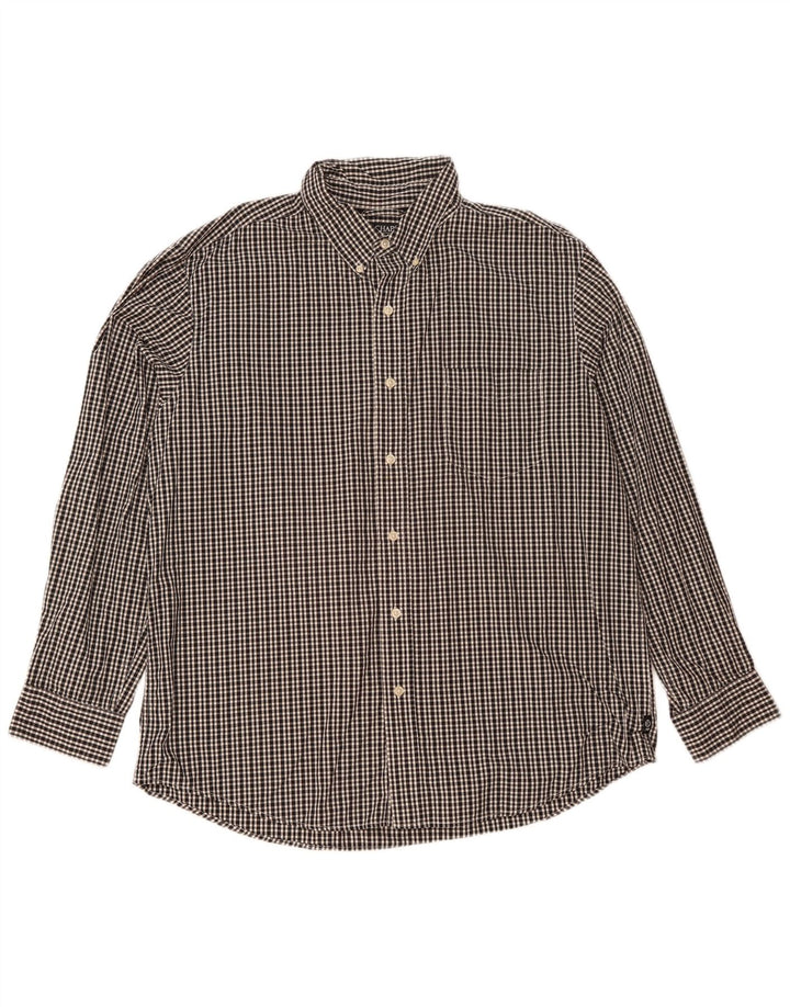 Chaps Herreskjorte XL Sort Gingham Bomuld
