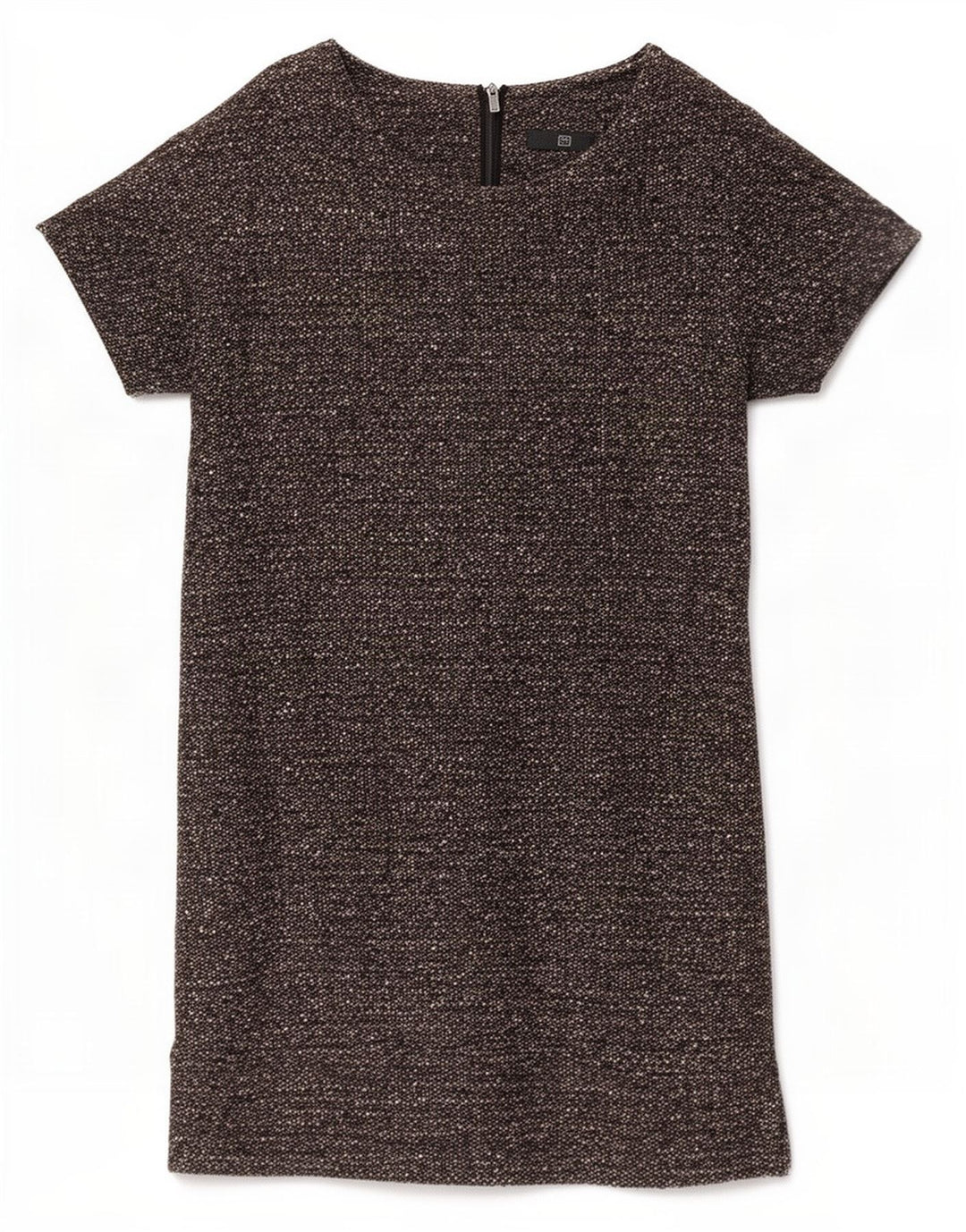 Benetton Womens Shift Dress UK 14 Medium Grey Flecked Virgin Wool