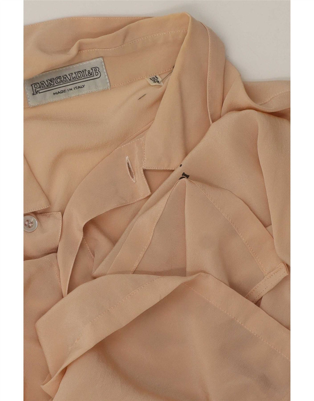 Pancaldi & B Kortærmet Herreskjorte Størrelse 15 1/2 39 Medium Beige