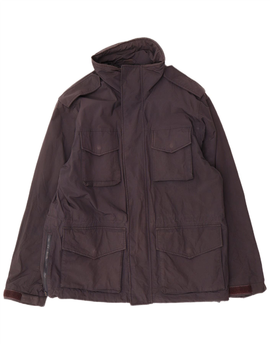 Alberto Aspesi Herre Military Jacket UK 40 Large Black Nylon