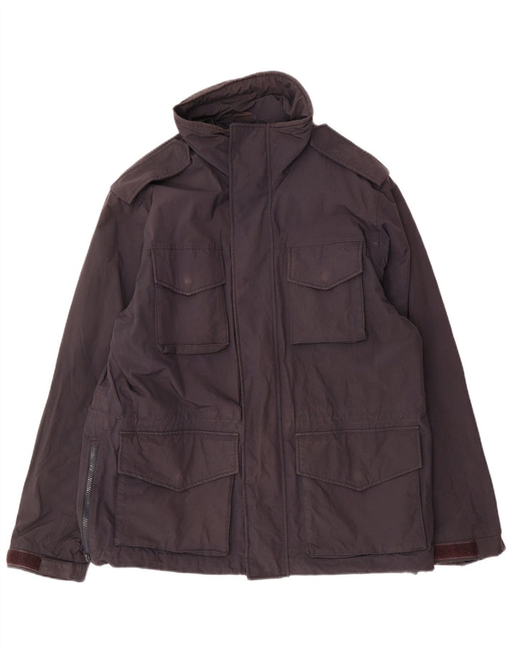 Alberto Aspesi Herre Military Jacket UK 40 Large Black Nylon